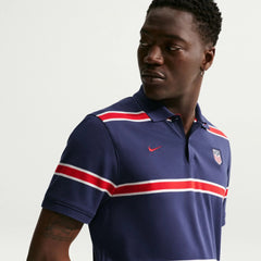 Nike 2026-27 USMNT Men's The Polo 2.0 Midnight Navy/Sail/University Red