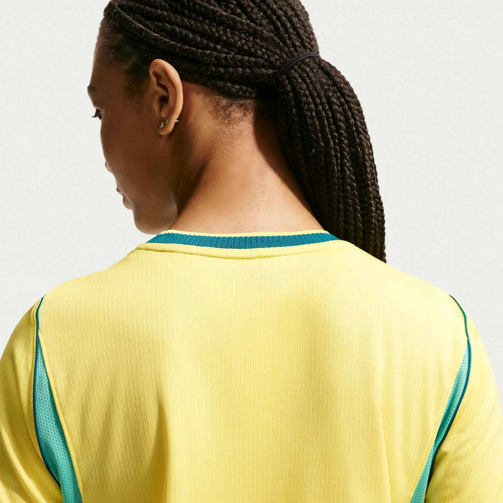 Nike 2026-27 Brazil Women's Stadium Home Soccer Jersey Canary/Light Menta/Geode Teal