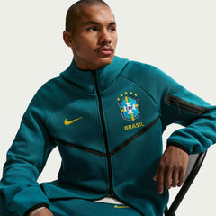 Nike 2026-27 Brazil Men's Full-Zip Tech Fleece Hoodie Geode Teal/Midwest Gold