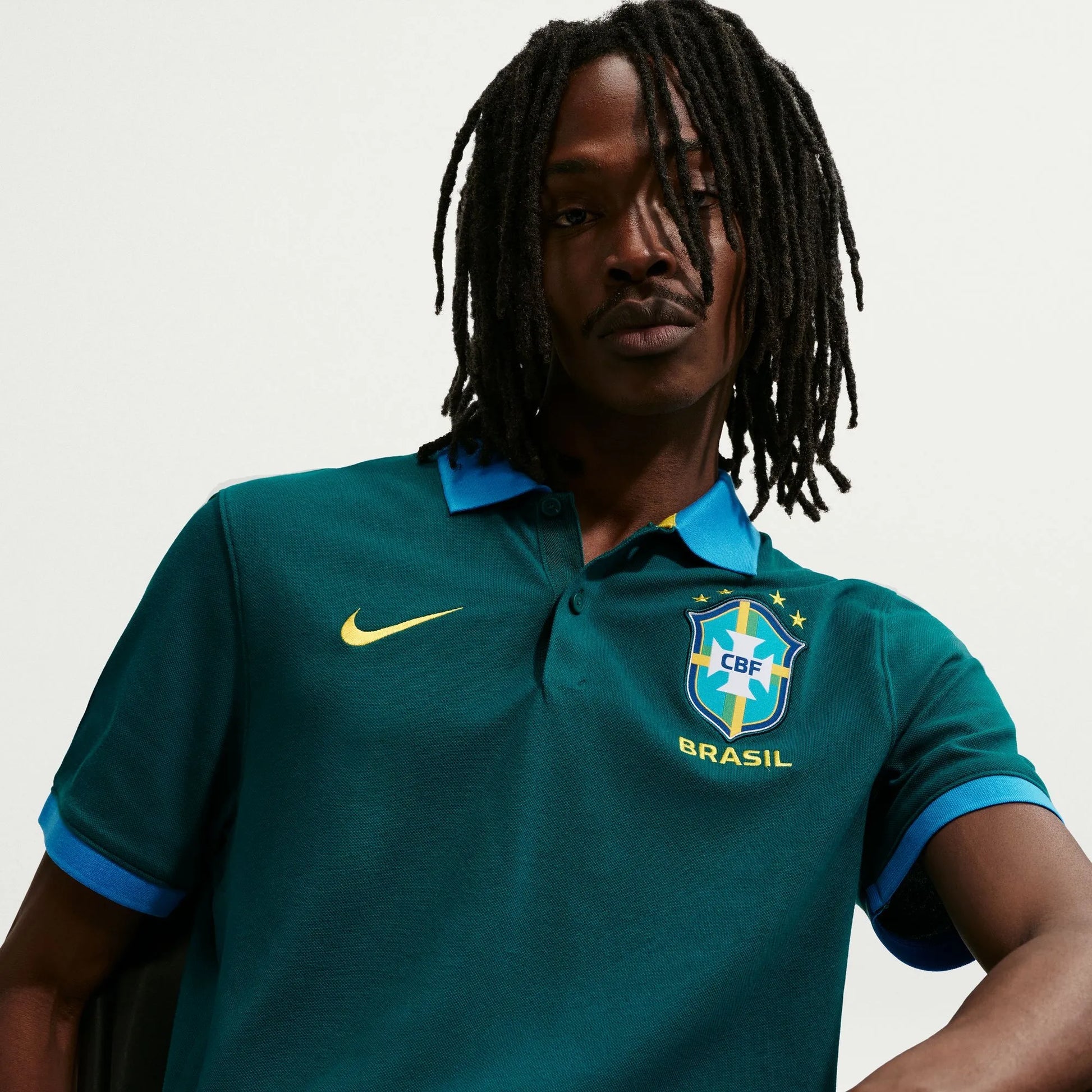 Nike 2026-27 Brazil Men's The Polo 2.0 Geode Teal/LT Photo Blue/Midwest Gold