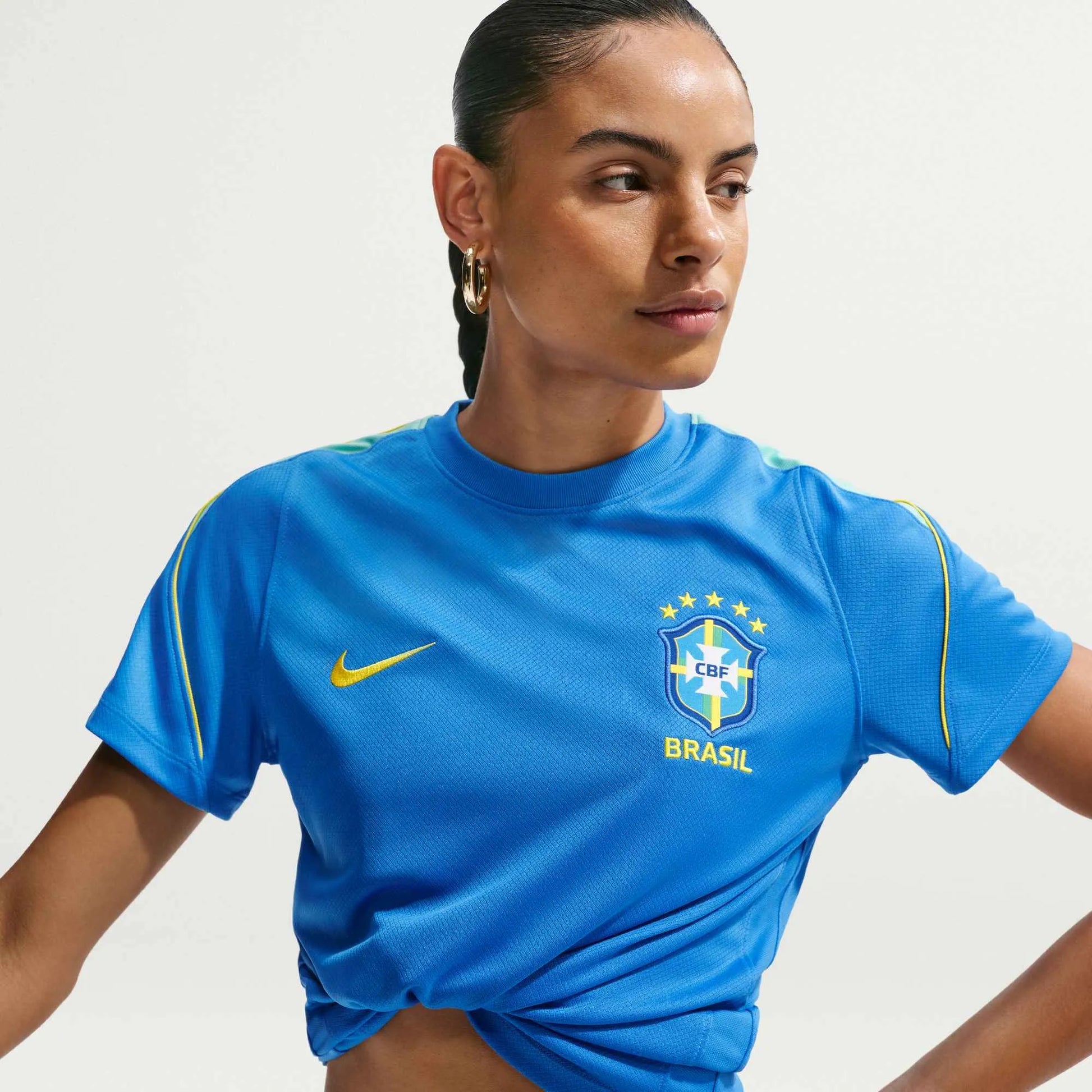 Nike 2026-27 Brazil Women's Strike Top Lt Photo Blue/Light Menta/Midwest Gold