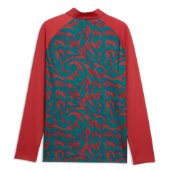 Puma 2026-27 Portugal Men's 1/4 Zip Pre-Match Top Club Red-Green Lagoon