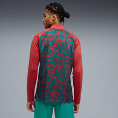 Puma 2026-27 Portugal Men's 1/4 Zip Pre-Match Top Club Red-Green Lagoon