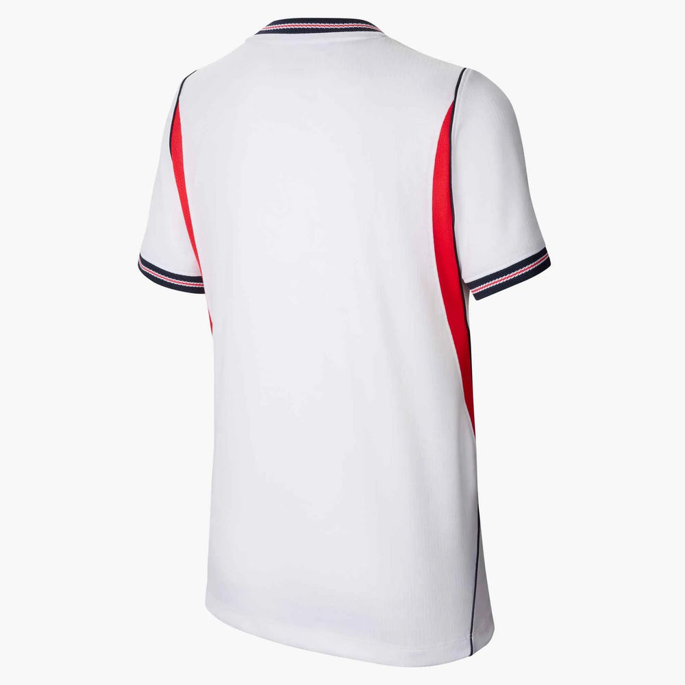 Nike 2026-27 England Youth Stadium Home Soccer Jersey White/Speed Red/Obsidian/Obsidian
