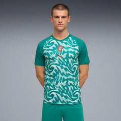 Puma 2026-27 Portugal Men's Pre-Match Soccer Jersey Green Lagoon-Ruby Shimmer