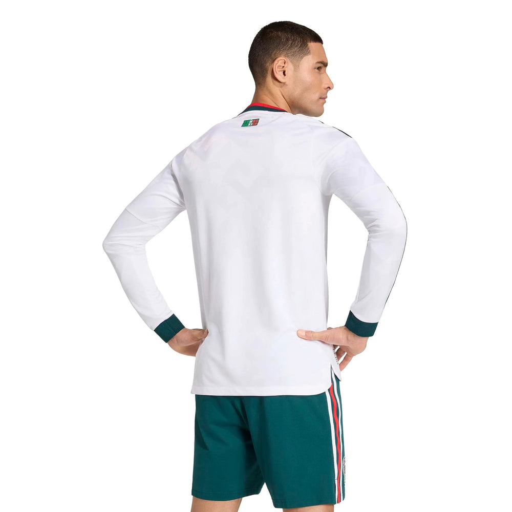 Adidas 2026 Mexico Men's Authentic Away Long-Sleeve Soccer Jersey White
