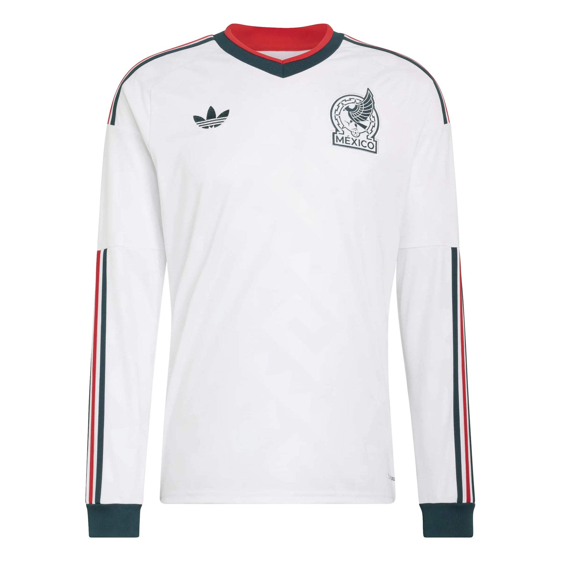 Adidas 2026 Mexico Men's Stadium Away Long-Sleeve Soccer Jersey White