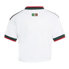 Adidas 2026 Mexico Women's Stadium Away Cropped Soccer Jersey White