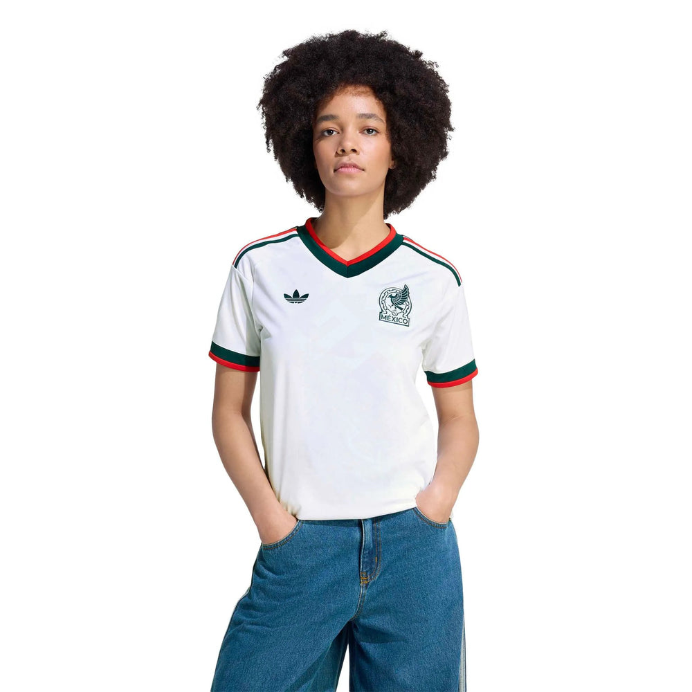 Adidas 2026 Mexico Women's Stadium Away Soccer Jersey White