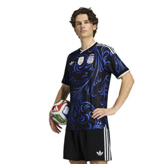 Adidas 2026 Argentina Men's Authentic Away Soccer Jersey Black / Lucid Blue / Blue Burst
